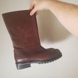 TIMBERLAND Brown Leather Mid Calf Work Boot 8m